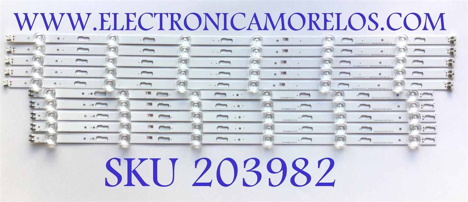 KIT DE LED'S PARA TV SAMSUNG (10 PIEZAS) / NUMERO DE PARTE BN96-50313A / BN96-50314A / V0T7-650SMA-R0 / V0T7-650SMB-R1 / E251781 / PANEL CY-BT065HGLV3H / MODELO UN65TU7000FXZA